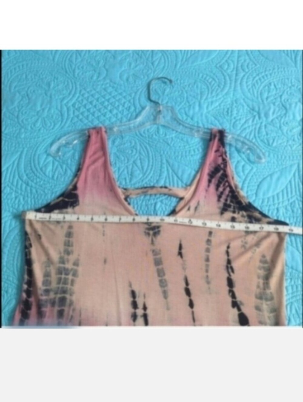 Pink & Peach Tunic Tank Top Medium Swimsuit Cover-up Festival - Picture 7 of 10